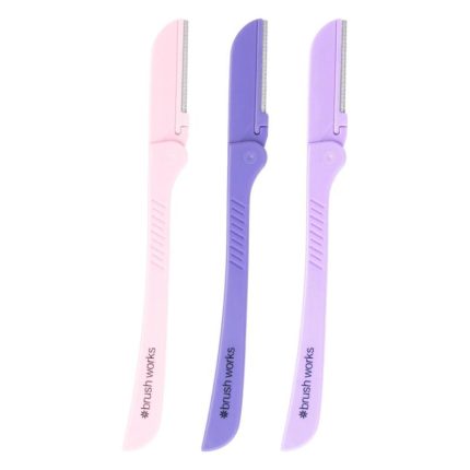 Brushworks Precision Eyebrow Razor - Mixed (3)