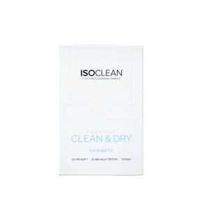 ISOCLEAN Makeup Remover Dry Wipe Cotton Cleansing Disposable Towels (60)